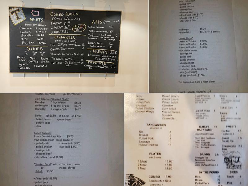 Fainmous BBQ Menu