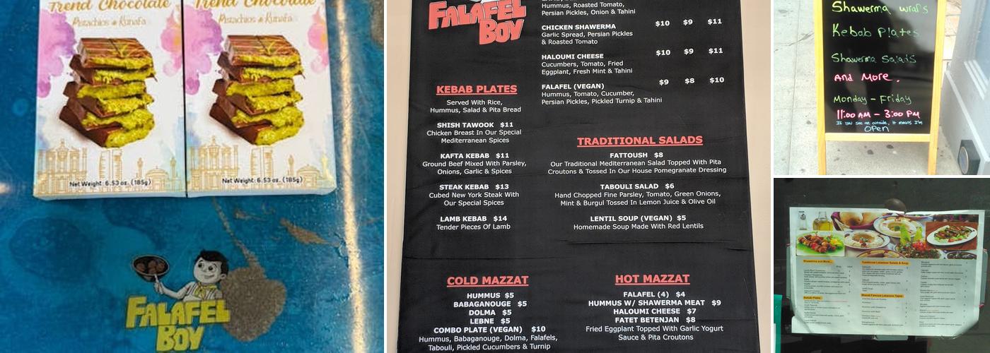 Falafel Boy Menu