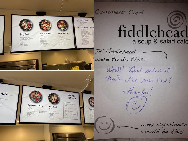 Fiddlehead Menu