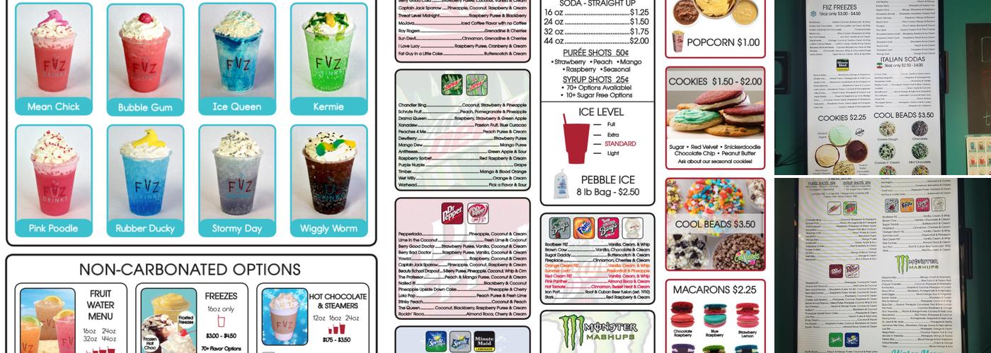 FiiZ Drinks Menu