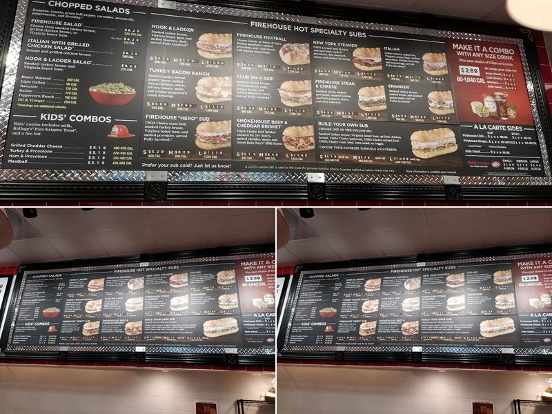 Firehouse Subs Victoria Commons Menu