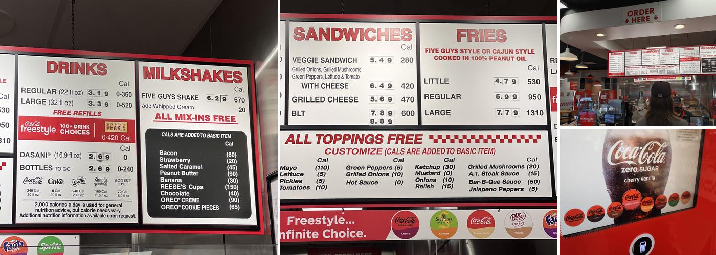 Five Guys Menu