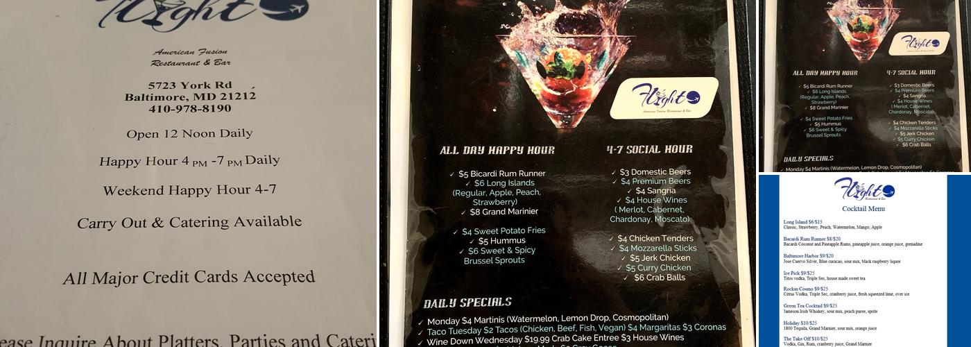 Flight Catering Menu