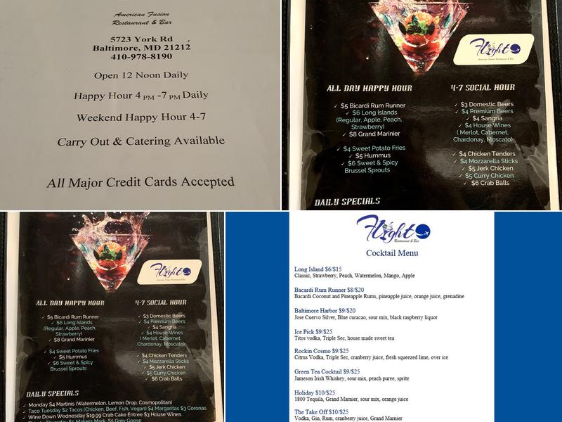 Flight Catering Menu