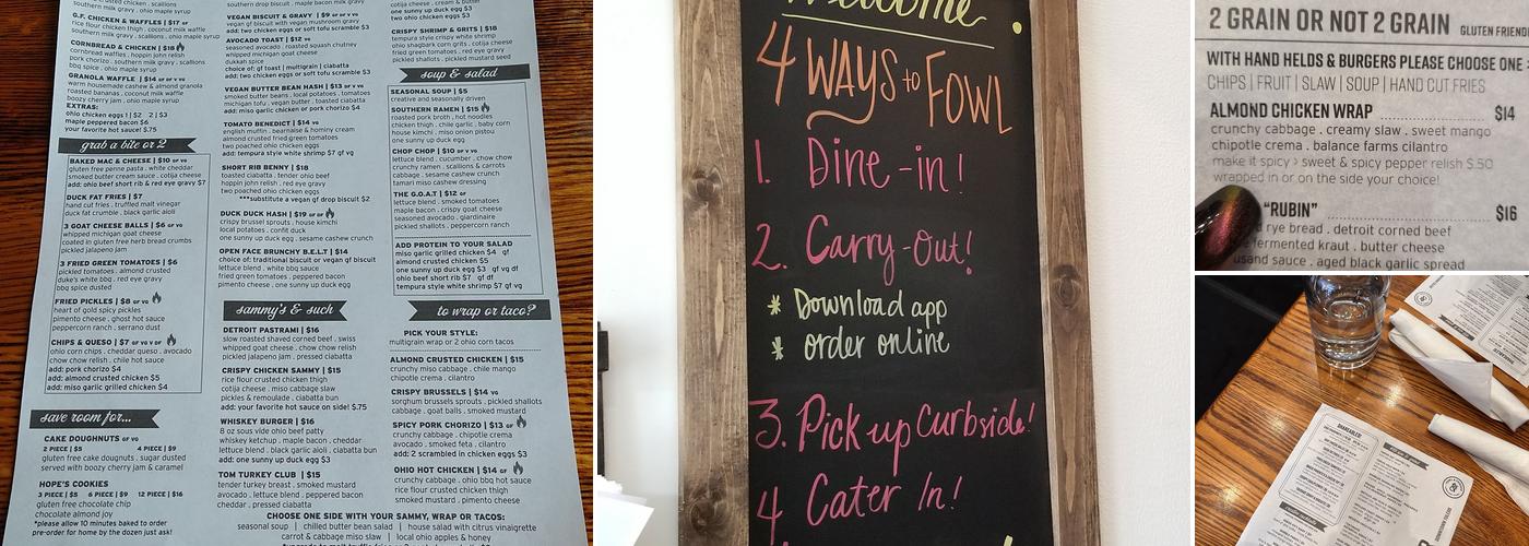Fowl & Fodder Menu