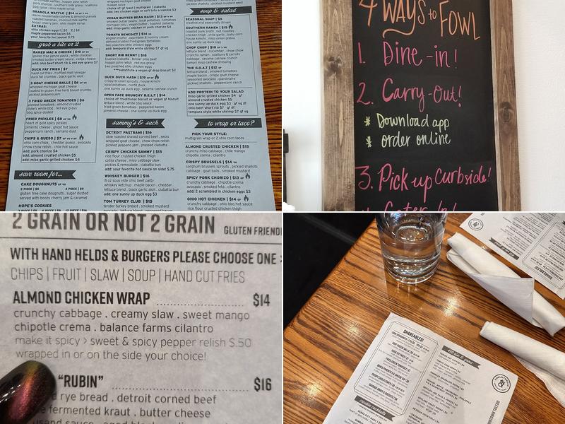 Fowl & Fodder Menu