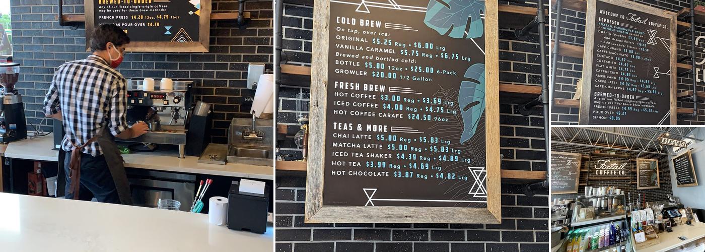 Foxtail Coffee - Hourglass District Menu
