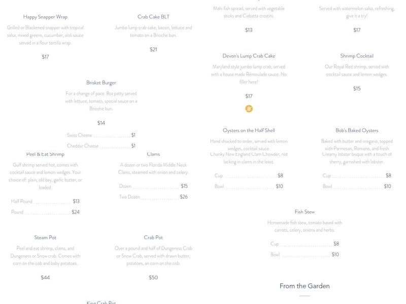 Fresh Catch Fish Market & Grill Menu