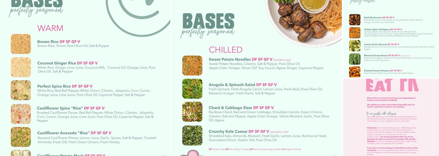 Fresh Kitchen Menu