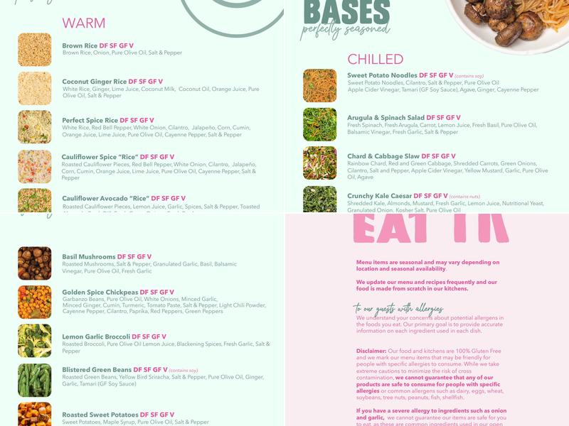 Fresh Kitchen Menu