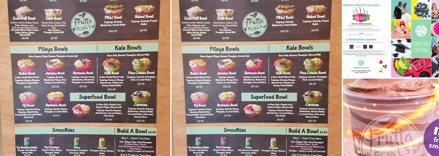 Frutta Bowls Menu