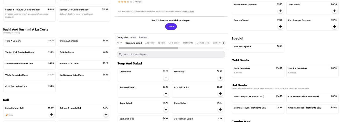 Fuji Sushi Express Menu