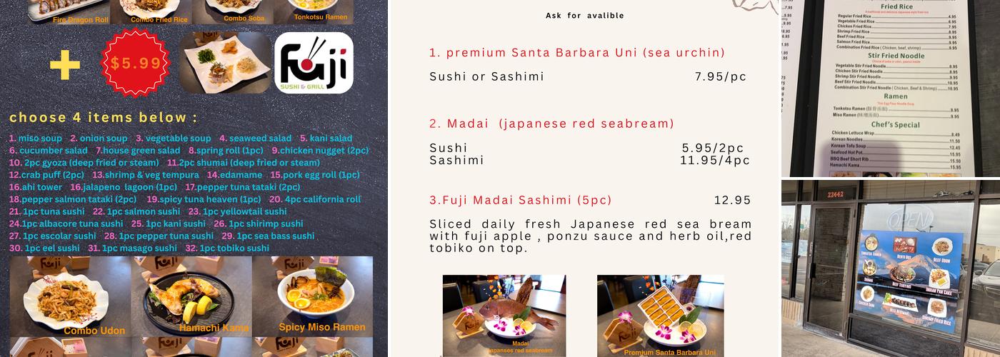 FujiJAPAN Menu