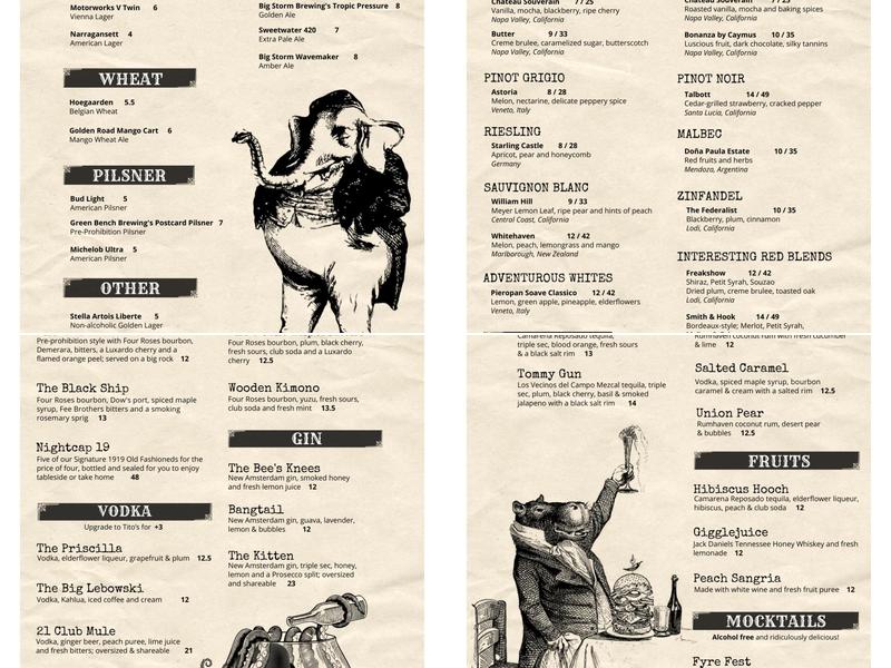 Gigglewaters Menu