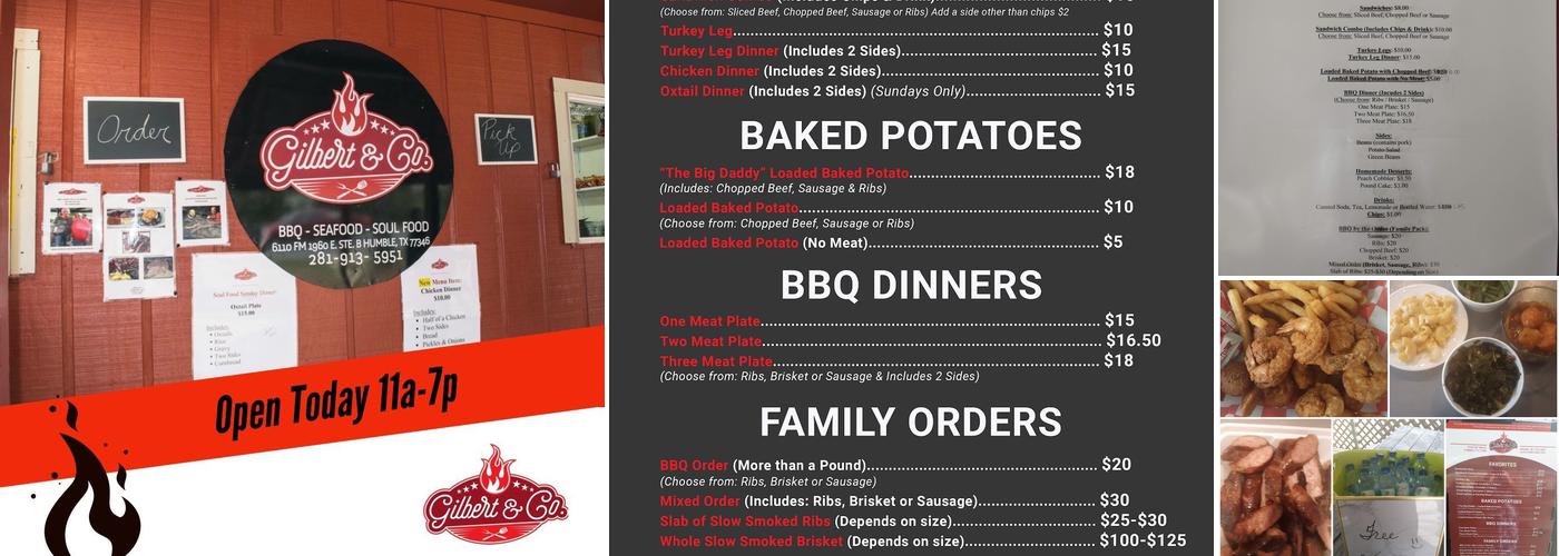 Gilbert & Co. Menu