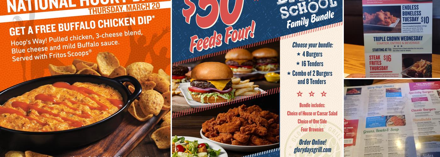 Glory Days Grill Menu