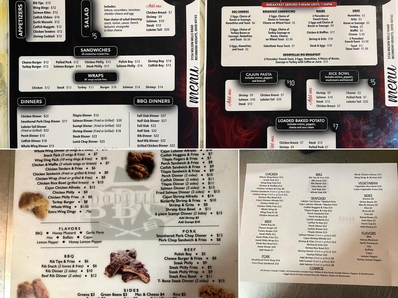 Goodfellas Diner Menu