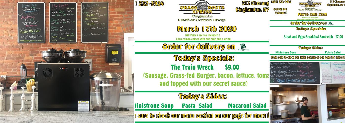 Grassroots Cafe Menu