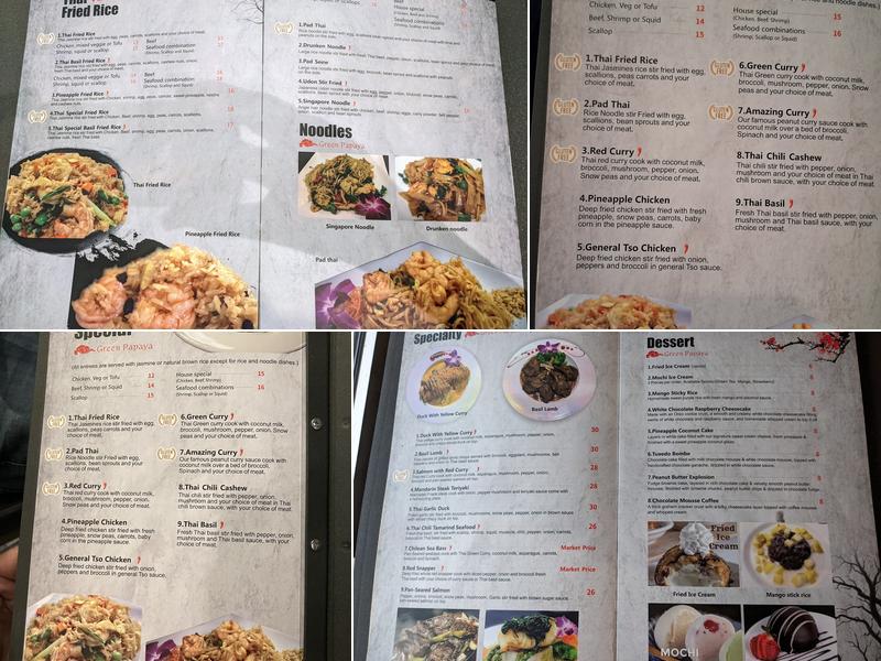Green Papaya Thai Cuisine（Northside Location） Menu