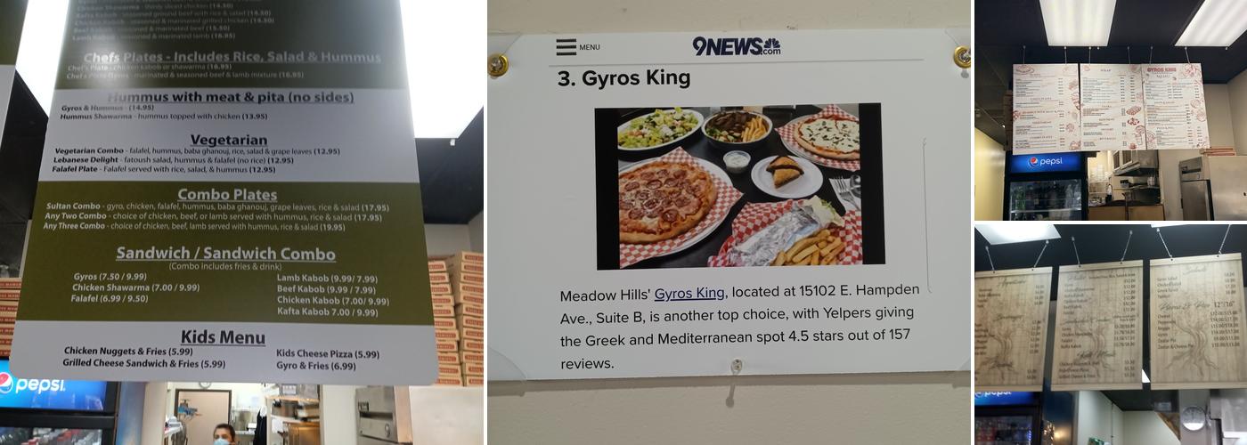 Gyros King & Pizzeria Menu