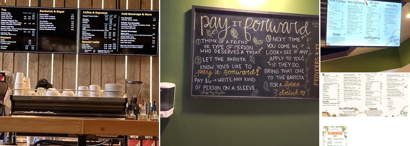 He-Brews Coffee Menu