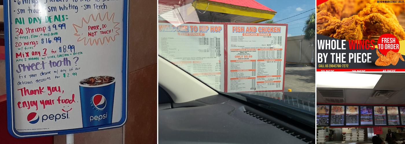 Hip Hop Fish and Chicken Menu