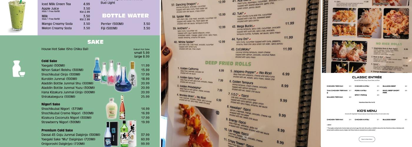 Hiroba Sushi Menu