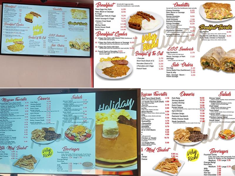 Holiday Burger Menu