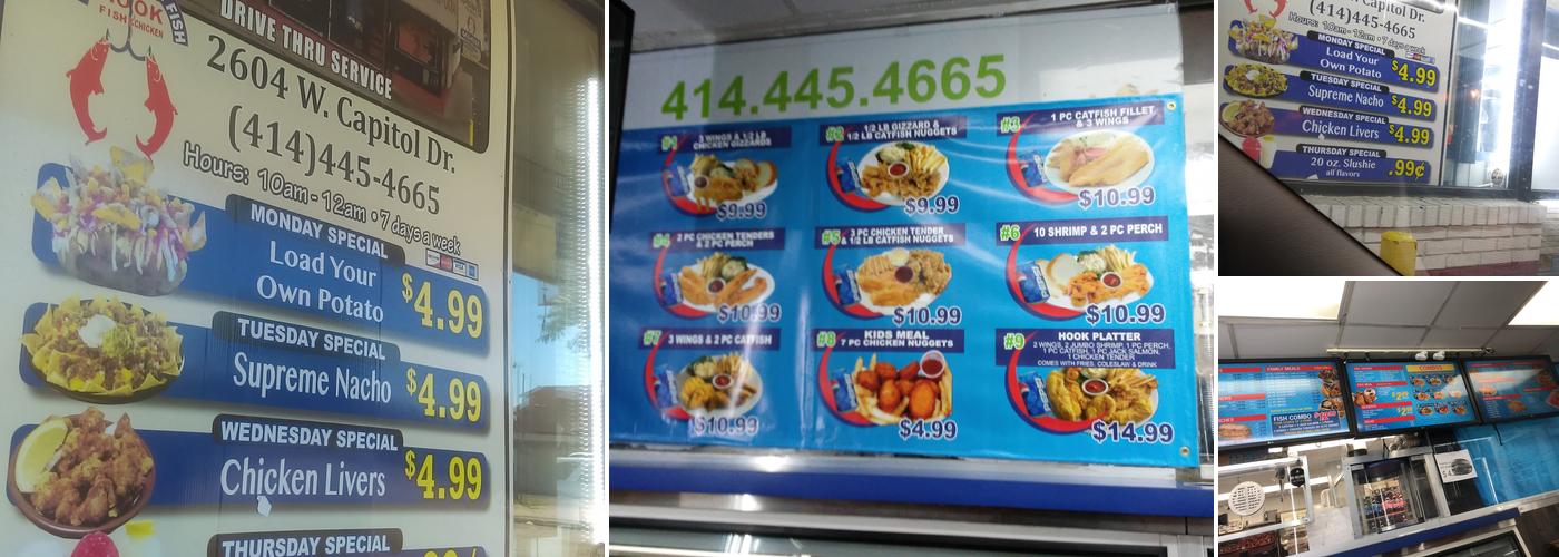 Hook Fish & Chicken Menu