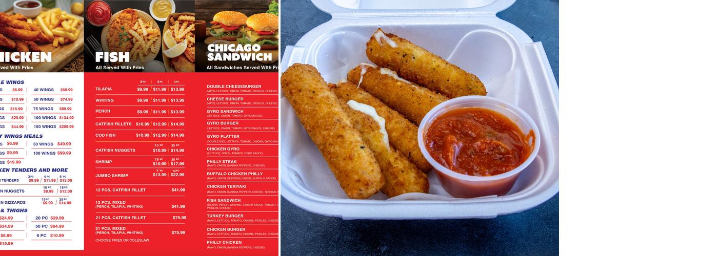 Hook Fish & Chicken Menu