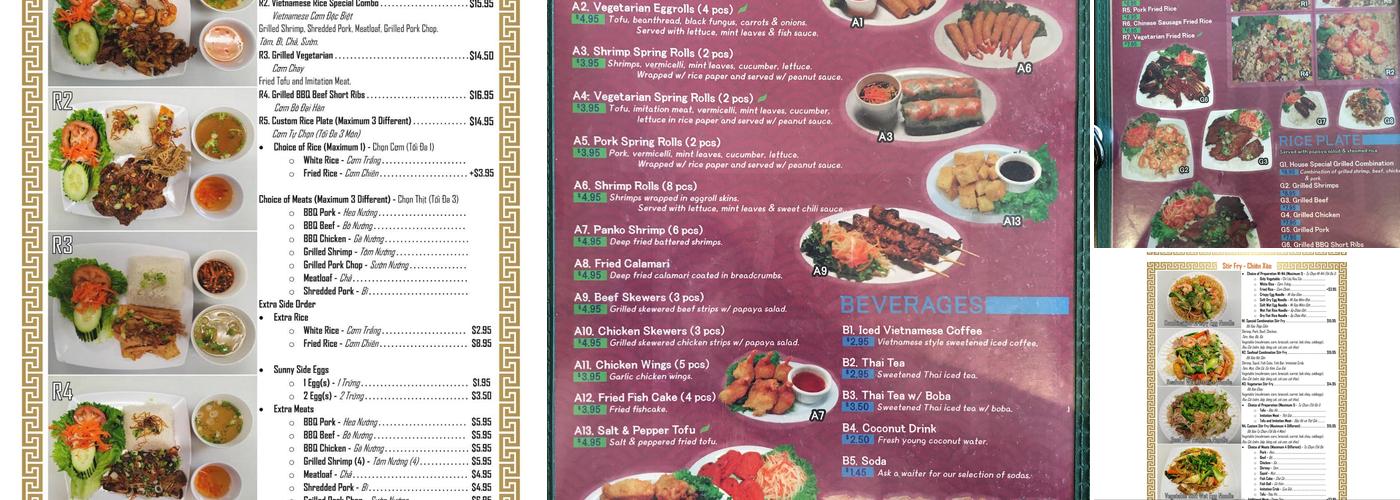 House Of Pho Menu
