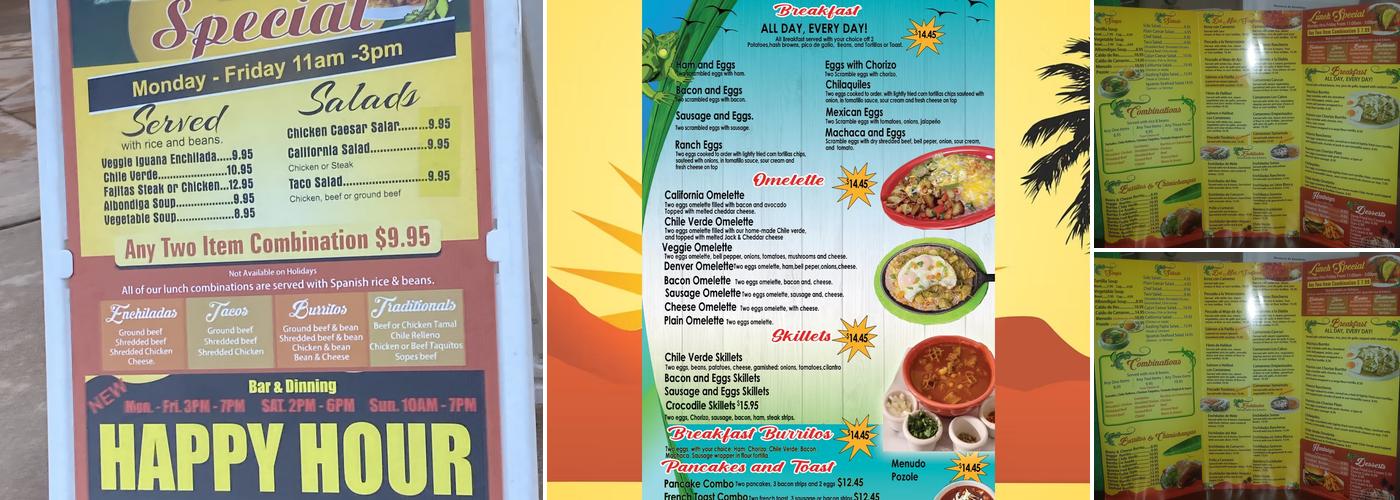 Iguanas Grill and Cantina Menu