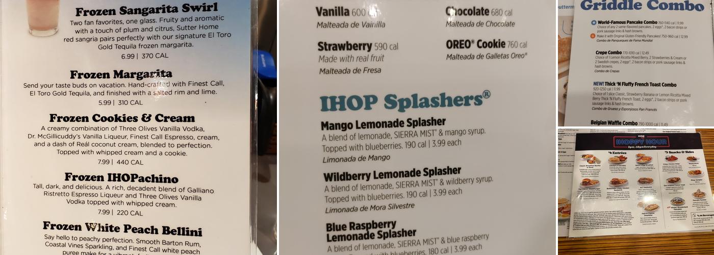 IHOP Menu