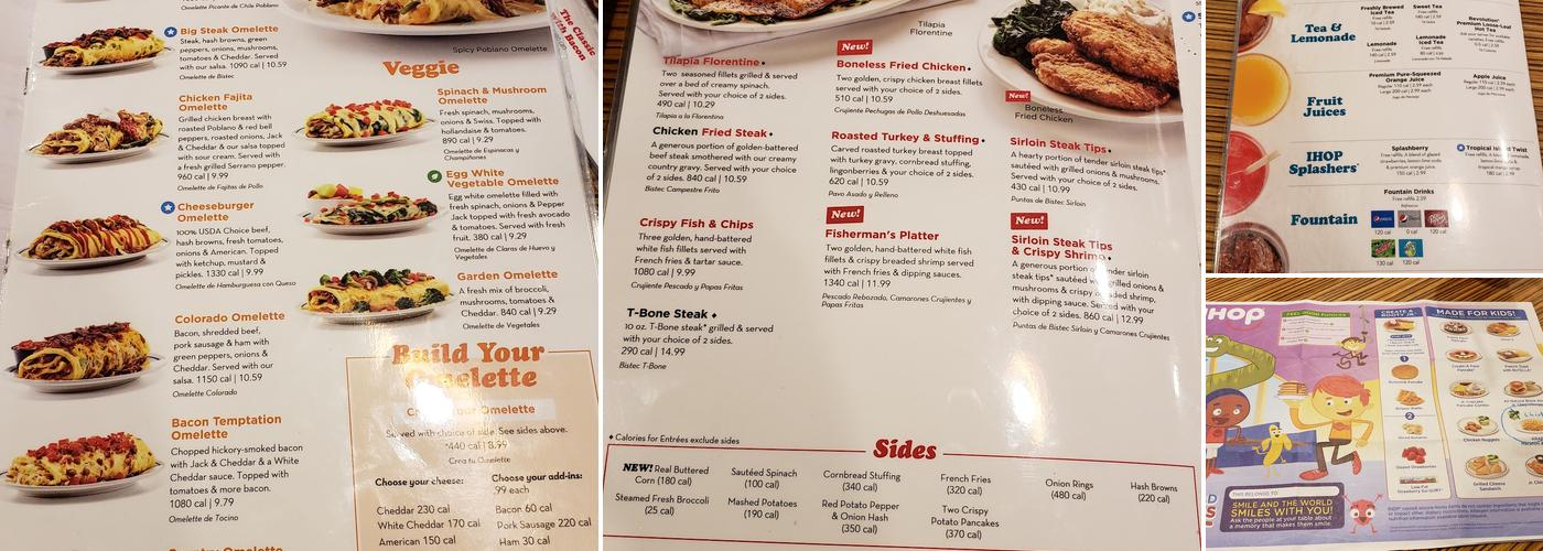IHOP Menu