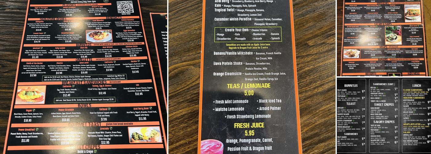 iJava Cafe Menu