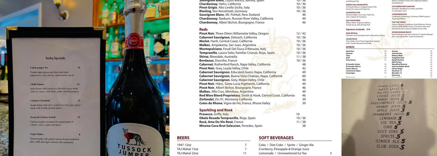 Indi-Q Menu