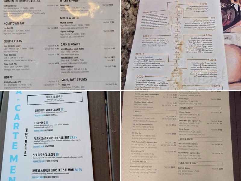 Iron Hill Brewery & Restaurant Menu
