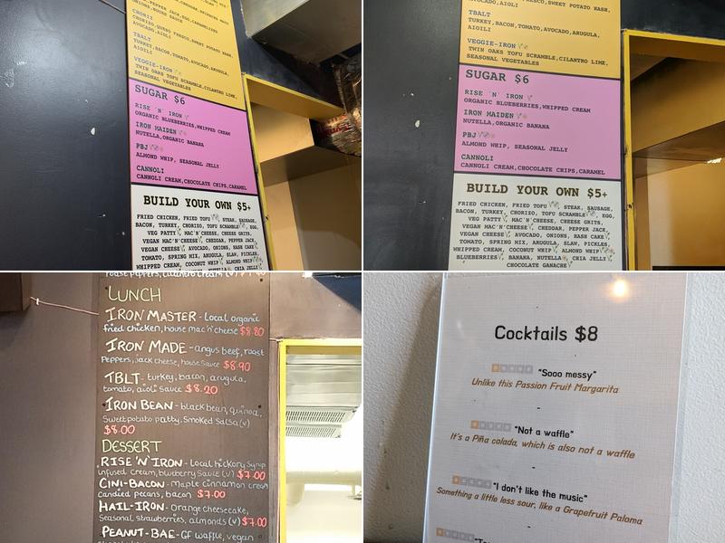 Iron Paffles & Coffee Menu