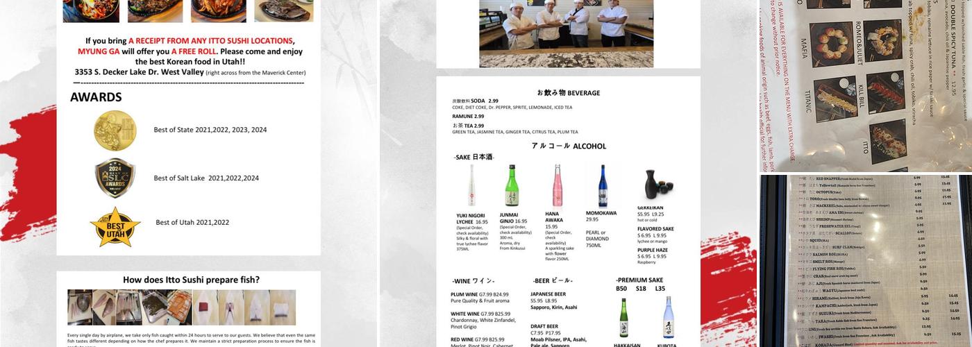 Itto Sushi Downtown Menu