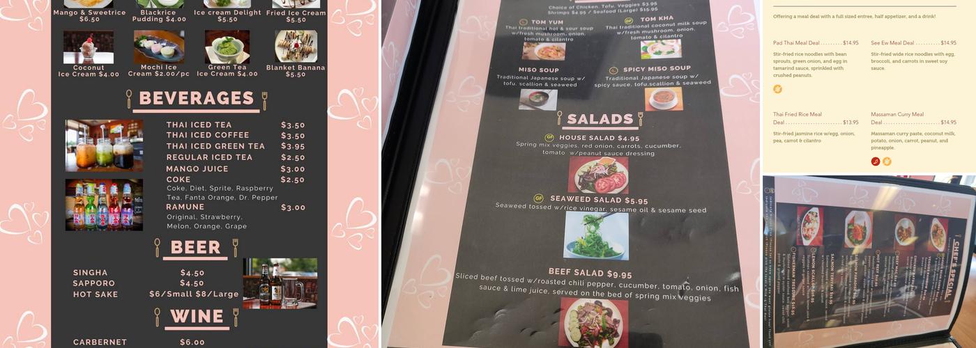 Jai Thai Menu