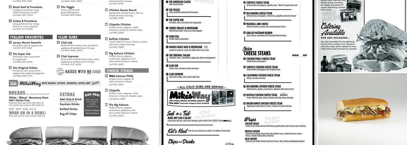 Jersey Mike's Subs Menu