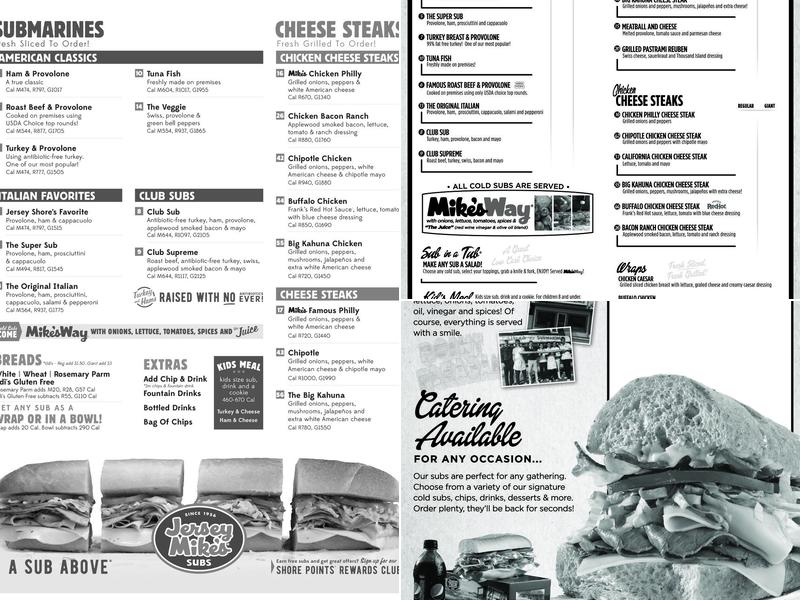 Jersey Mike's Subs Menu