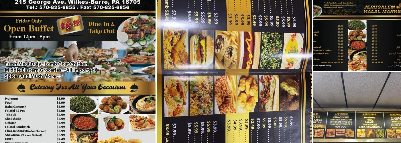 Jerusalem Halal Market Menu