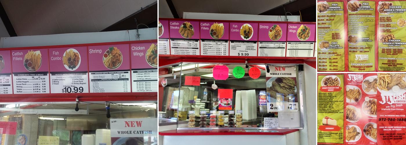 JJ Fish & Chicken Menu