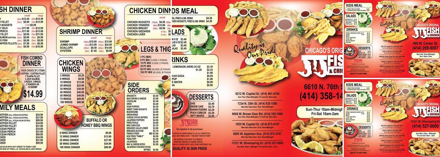 JJ Fish & Chicken Menu