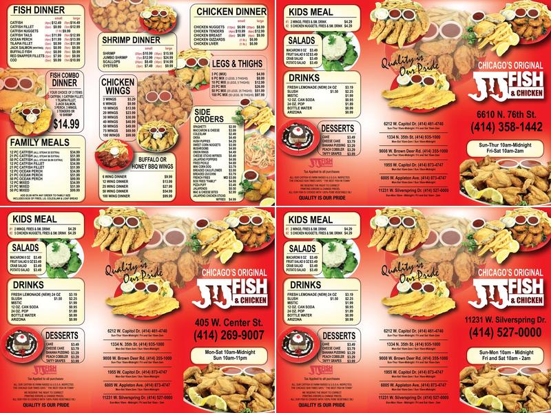 JJ Fish & Chicken Menu