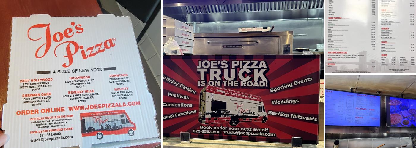 Joe's Pizza Sherman Oaks Menu