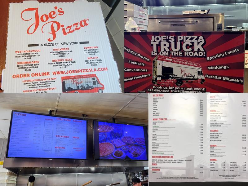 Joe's Pizza Sherman Oaks Menu