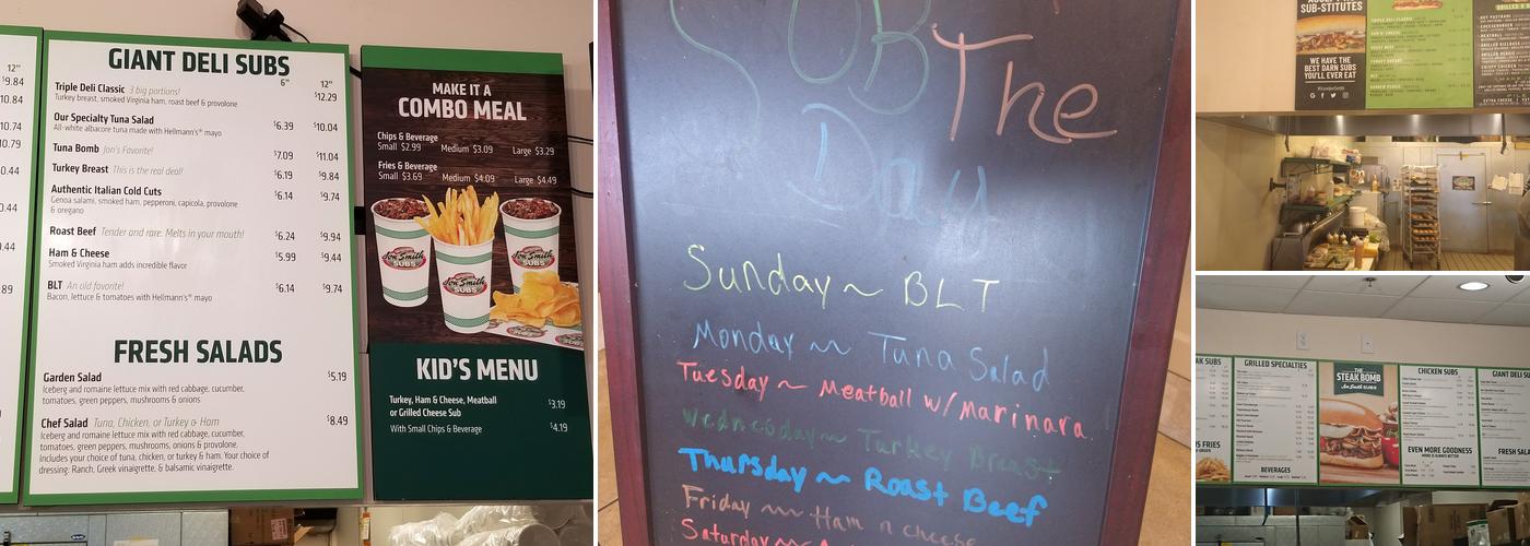 Jon Smith Subs Menu