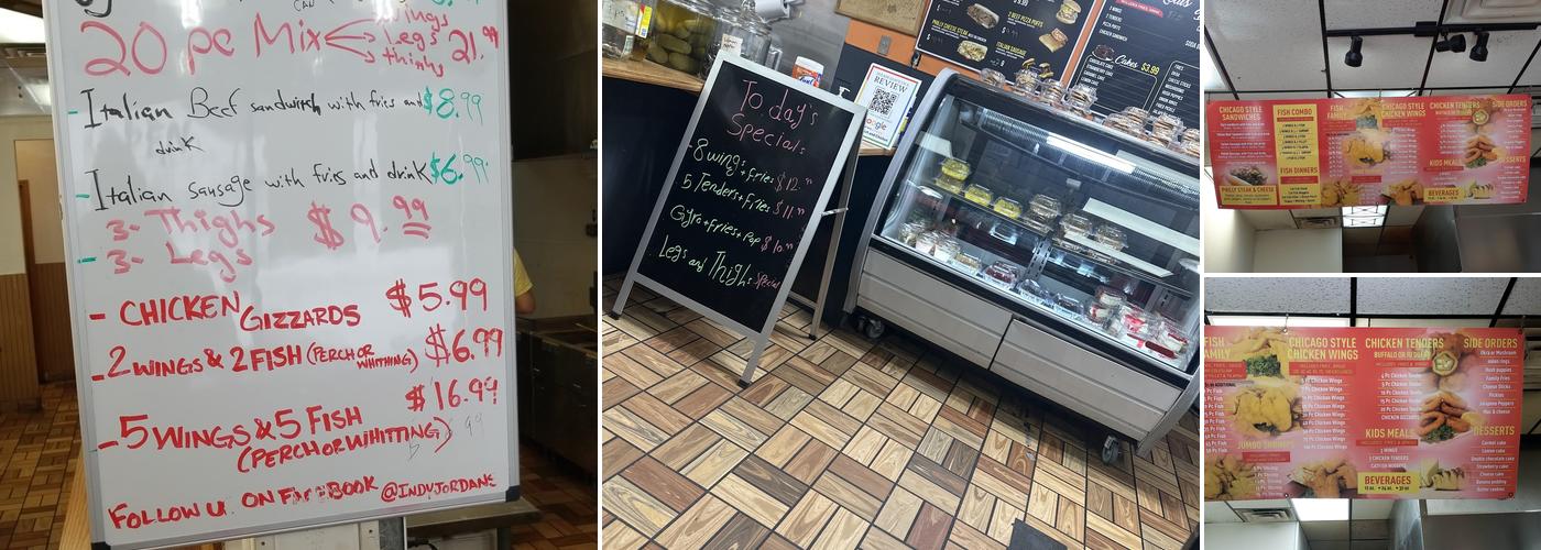 Jordan's Fish and Chicken Menu